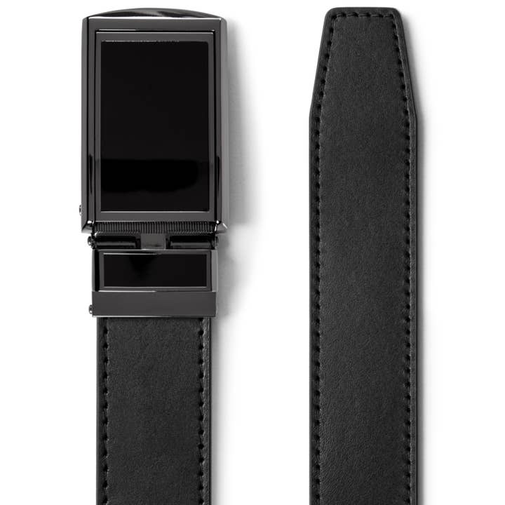 Full Grain Onyx Belt - Black Buckle for wholesale by SlideBelts