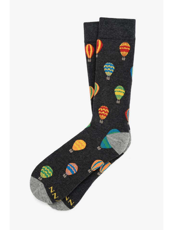 Alynn - Wholesale Socks - Men's - Full of Hot Air Hot Air Baloon Sock - Carded Cotton Sock