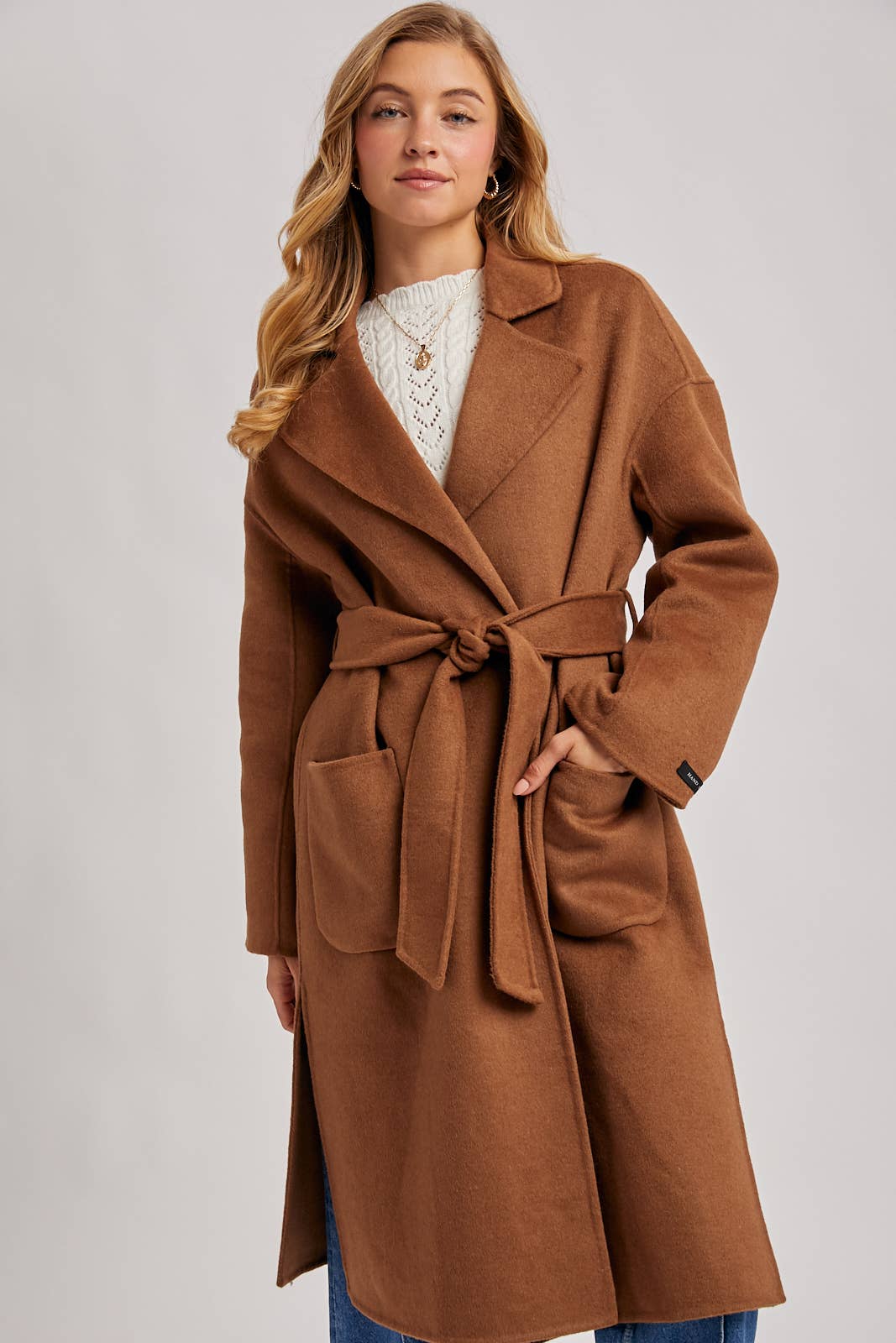 Bluivy - Wholesale Coat - Women's - HANDMADE BELTED LONGLINE COAT11