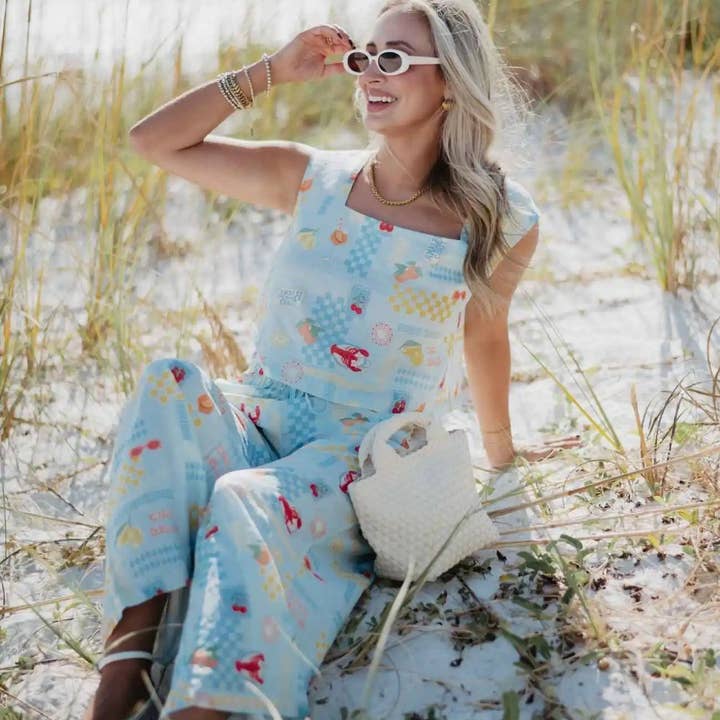 Light Blue Italian Summer Matching Sets Women for wholesale by Katydid