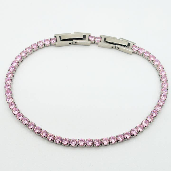 Daemon srls – Pulseira de ténis por atacado – ALICIA - Pulseira tennis de aço inoxidável com zircônia cúbica13