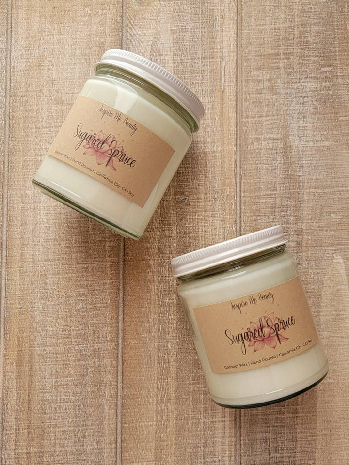 Sugared Spruce Candle for wholesale by Inspire Me Beauty