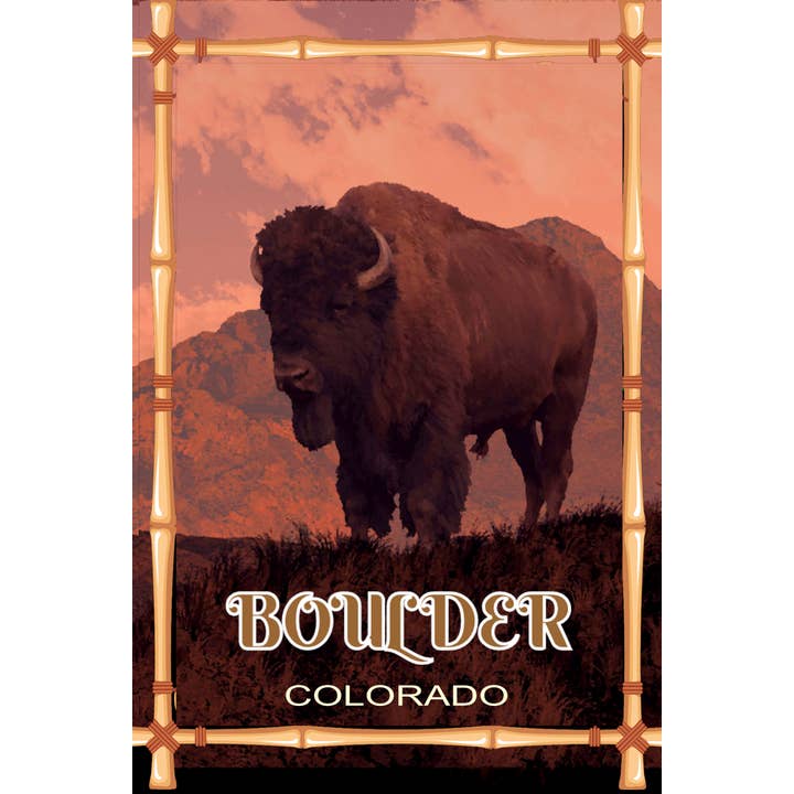 Bolder Colorado Buffalo Bison Travel Poster16x24 for wholesale by BMS BIZ