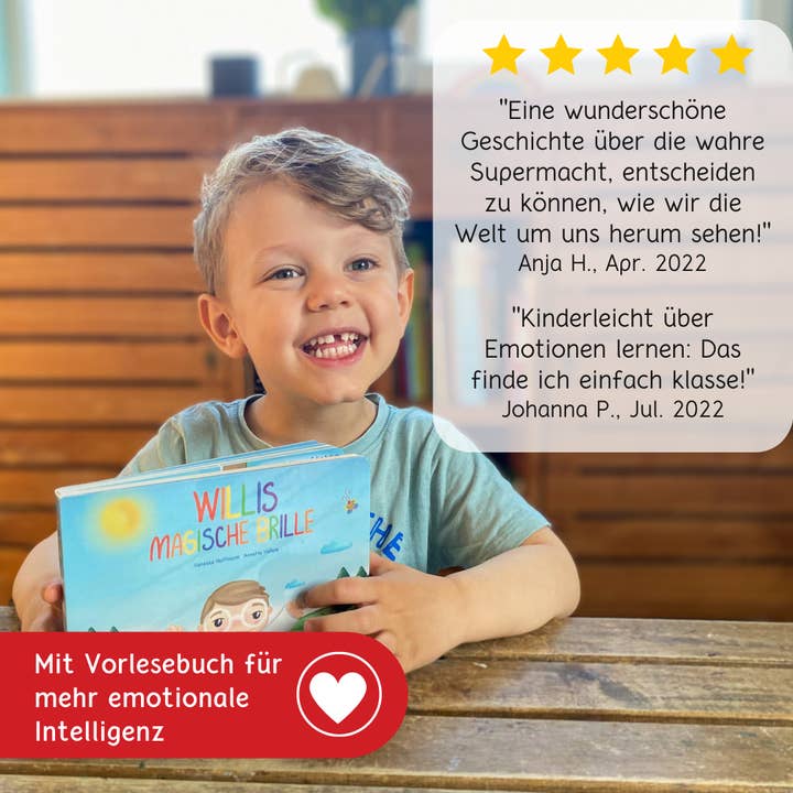 SCHMETTERLINE - Wholesale Wood Toy - Kids - “Willis magic glasses” - wooden rainbow with wooden figures and4