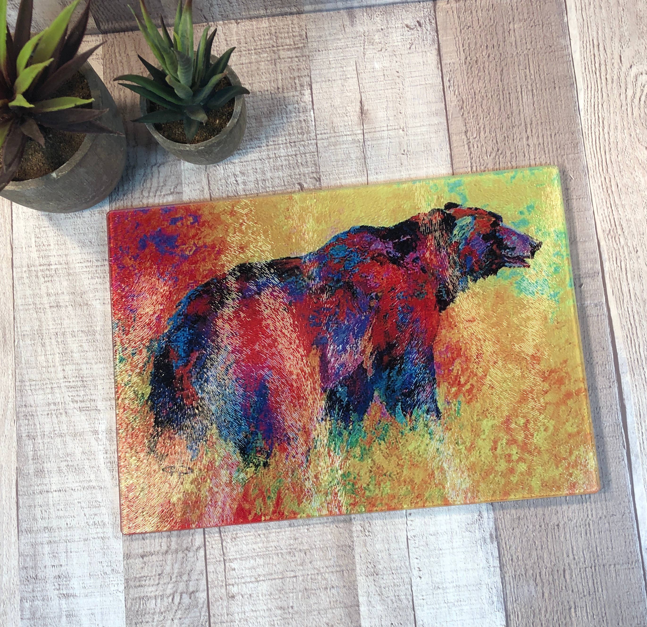 GP Originals - Wholesale Cutting Board - Bright Bear - 11" x 8" Tempered Glass Cutting Board3