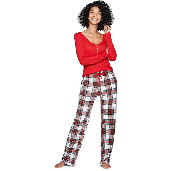 Kasa Style - Wholesale Sleepwear Set - Women's - Stars Above Women's Henley Super Soft Sleep Pajama 2 Piece Set