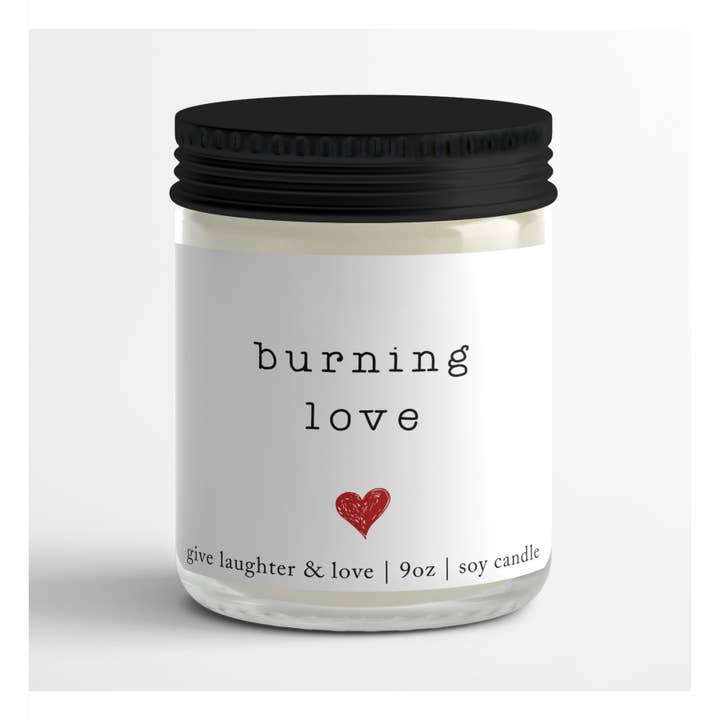 Burning Love Love | | Jar/Filled Candle for wholesale by Give Laughter and Love