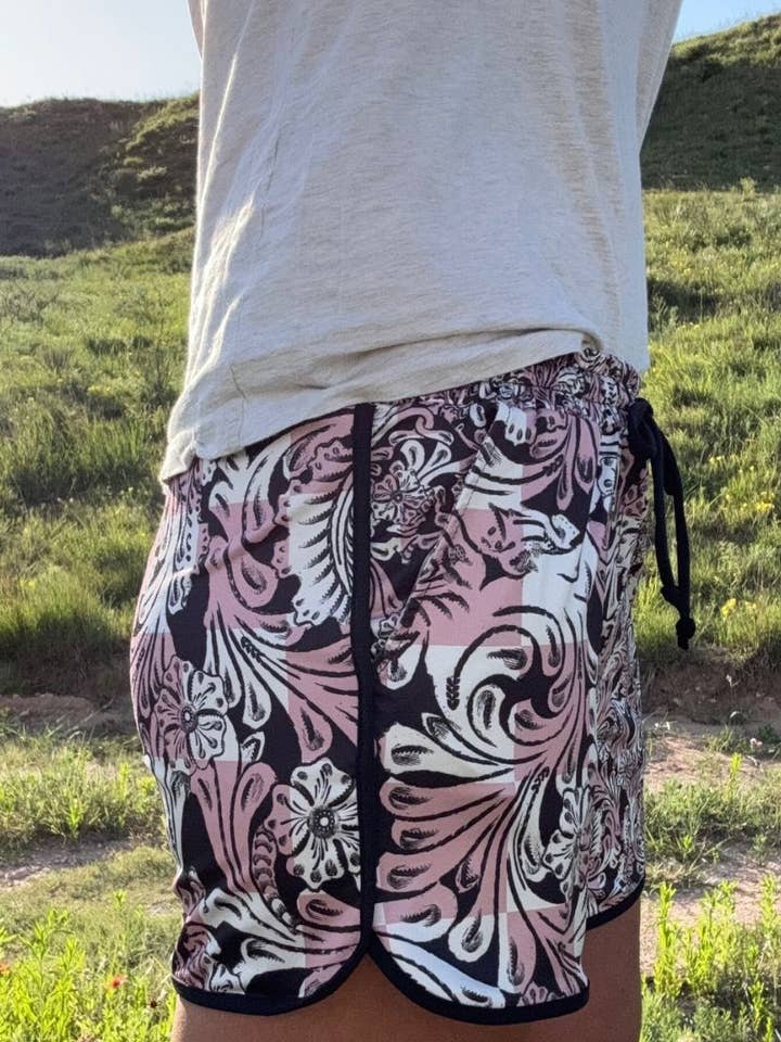 Sterling Kreek - Wholesale Athletic Shorts - Women's - Checked In Tooled Shorts2