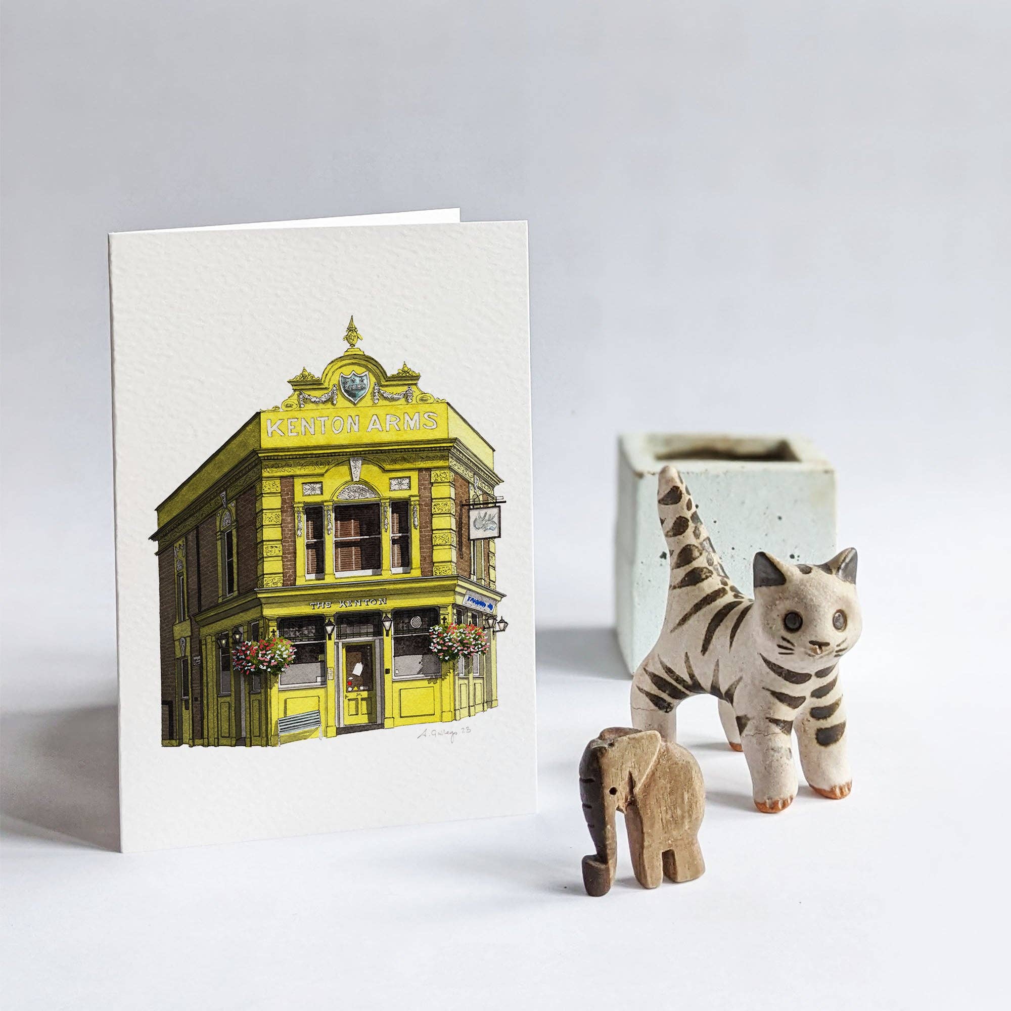 Ana Gallego Illustrations – wholesale Everyday greeting card – Hackney - The Kenton - Greeting card with envelope - Homerton