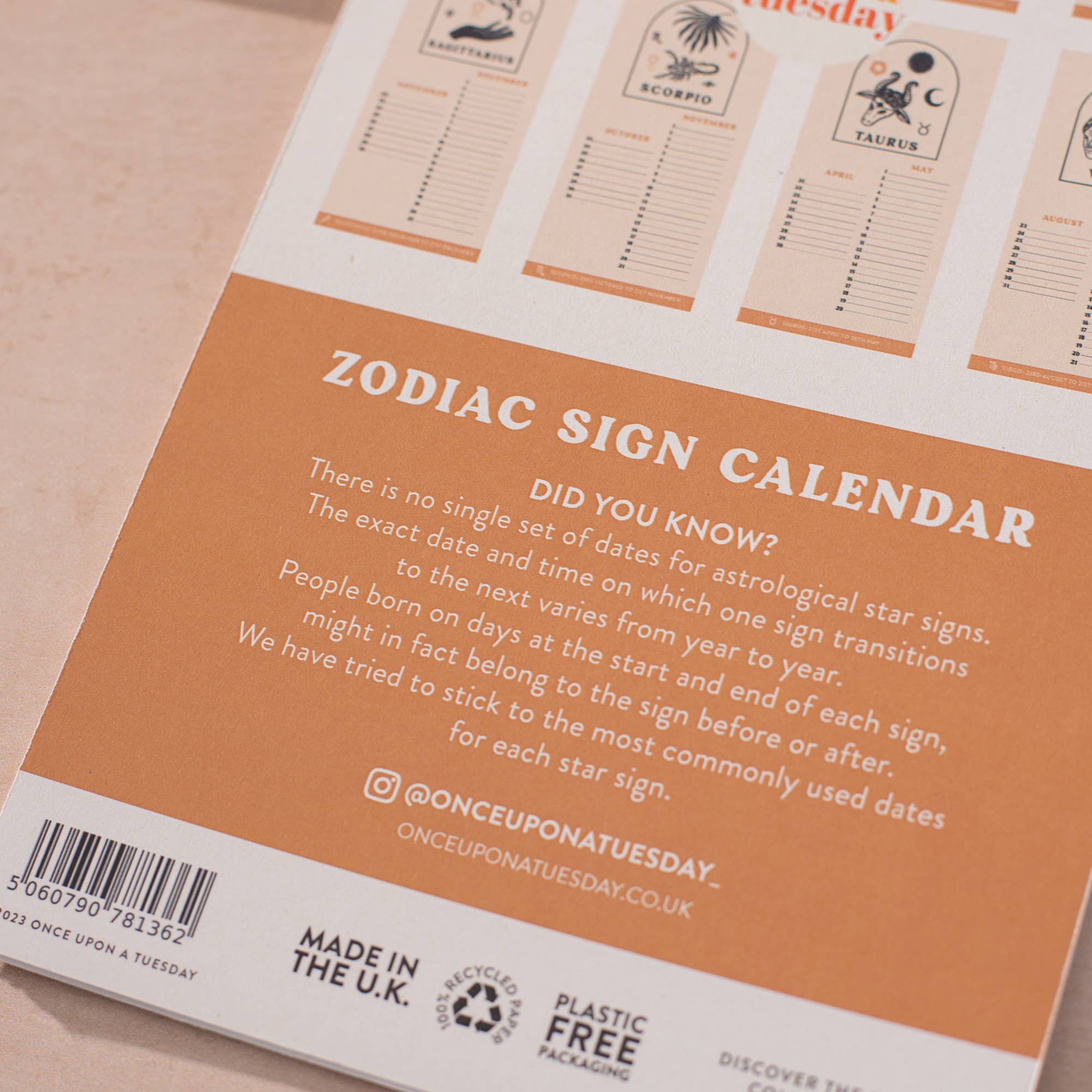Good Tuesday (Once Upon a Tuesday) - Wholesale Calendar - Undated Birthday Calendar | Zodiac Sign8