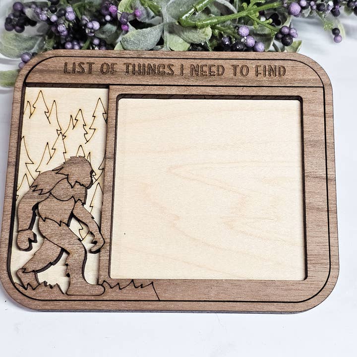 Sasquatch Wooden Sticky Note Holder - Bigfoot Desk Organizer for wholesale by Jennifer Hughey