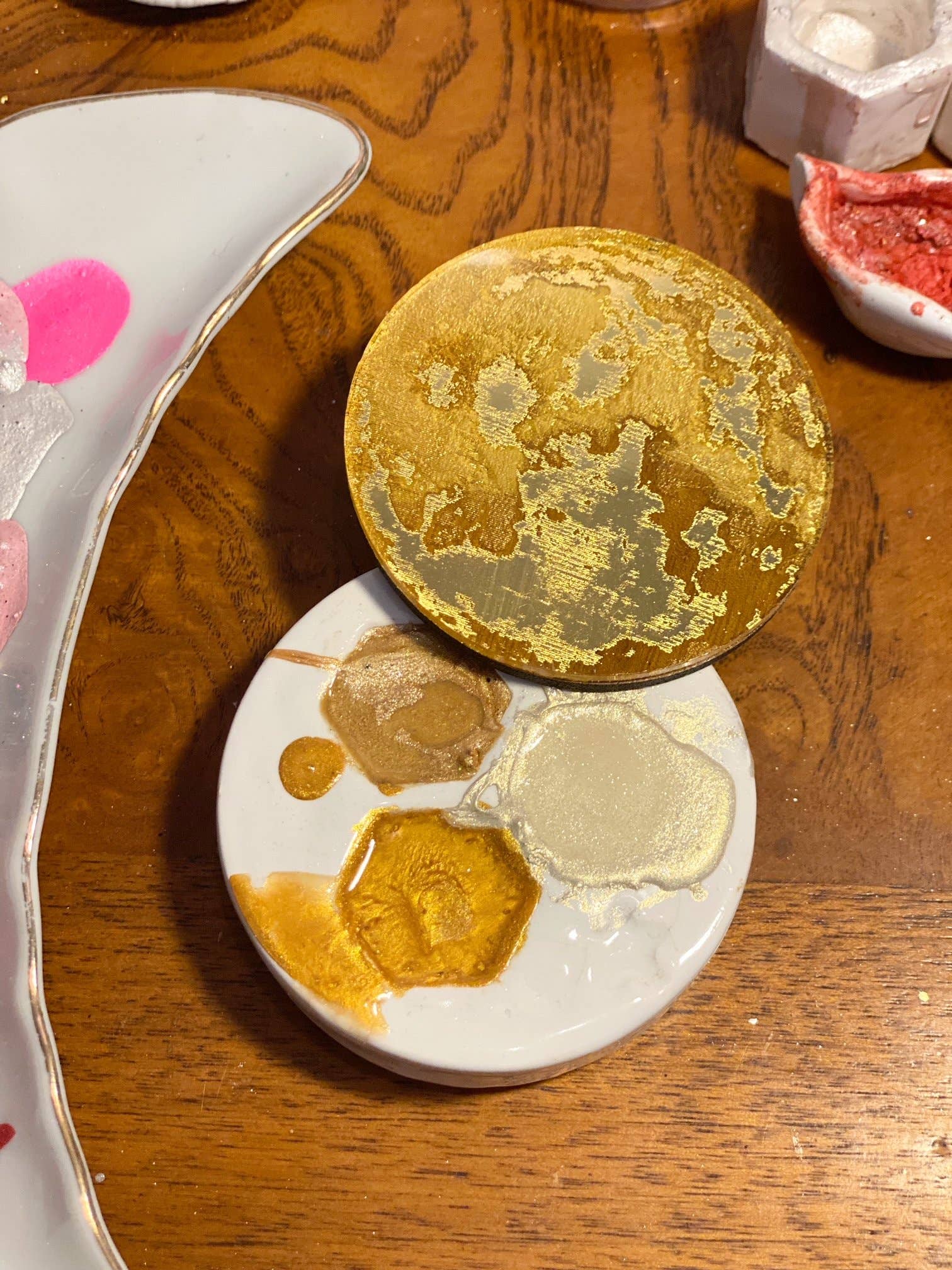 Alexa K - Wholesale Palette/Mixing Tray - Moon Watercolor Palette / Artisan Made Art Supplies5