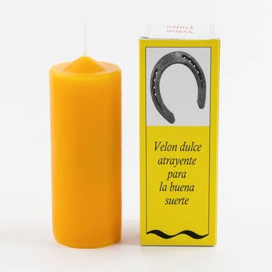 Velón Preparado Atrayente Para La Buena Suerte Amarillo para venta al por mayor de Las Velas de Mariano