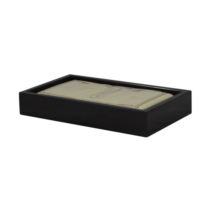 Marble Crafter - Venta al por mayor Servilletero - Colección Mytus Mármol Negro Azabache Acabado Pulido0