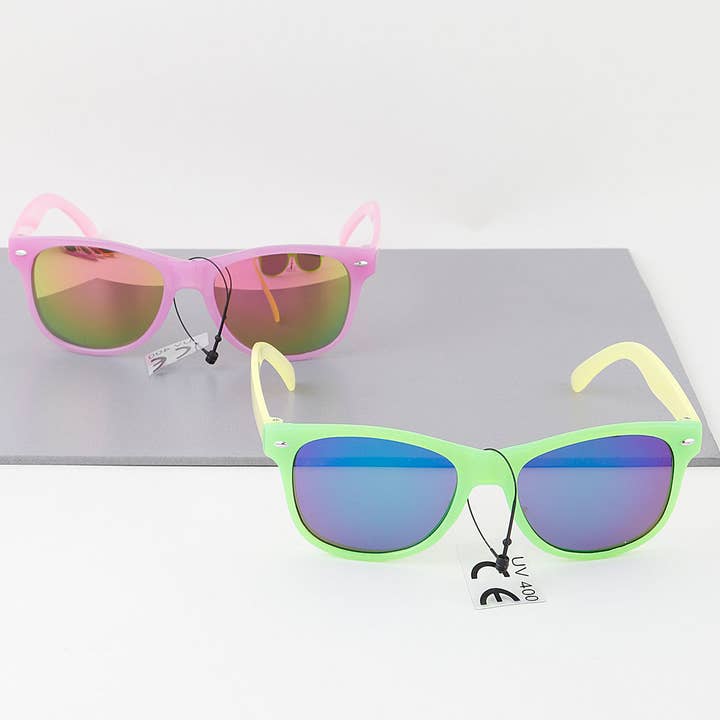 MIX KIDS Bright Two Toned Polycarbonate Sunglasses for wholesale on Faire