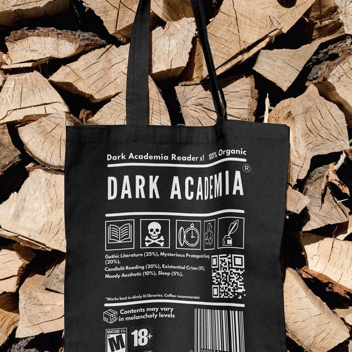 Borsa con codice a barre "Dark Academia" per la vendita all'ingrosso da parte di MagicMerchEmporium