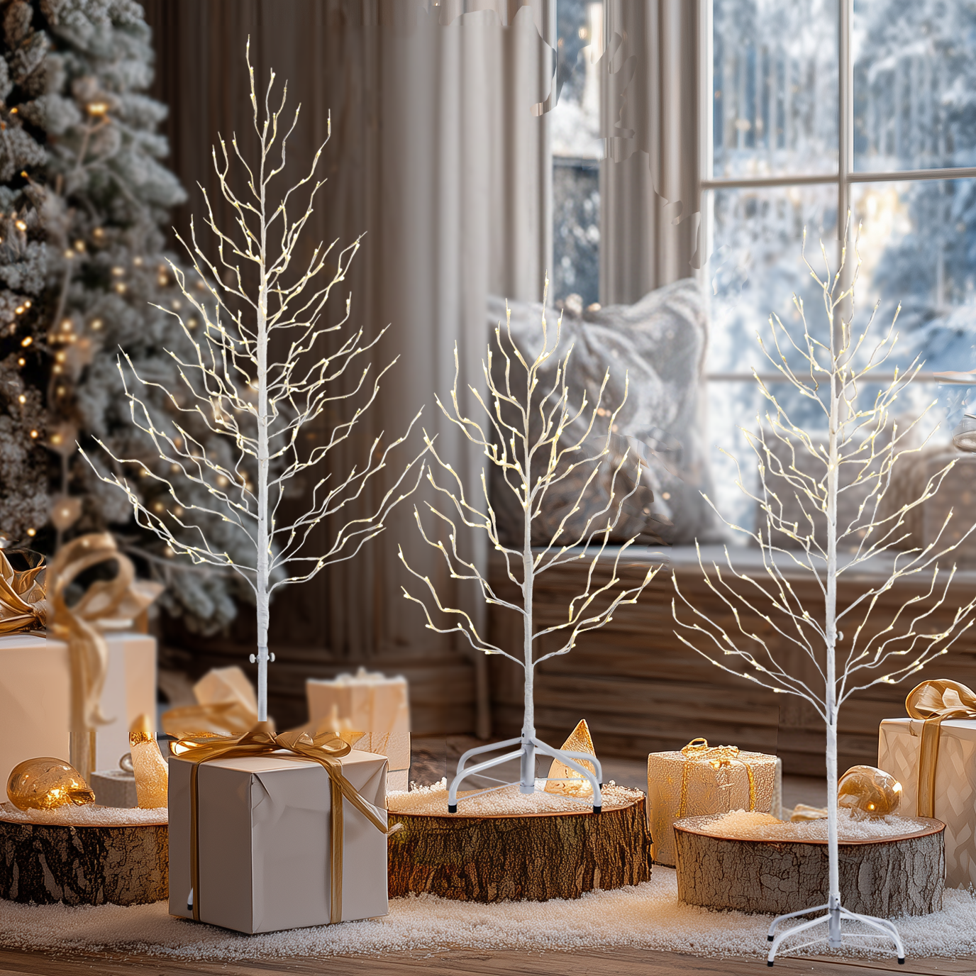 LIGHTSHARE - Wholesale Christmas Decoration - Set of 3 Star Light Trees for Christmas Decorations2