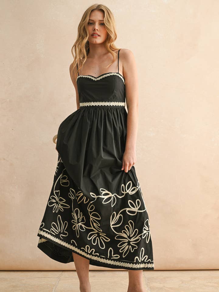 D5054 PATCH DETAILED DRESS for wholesale by MIOU MUSE