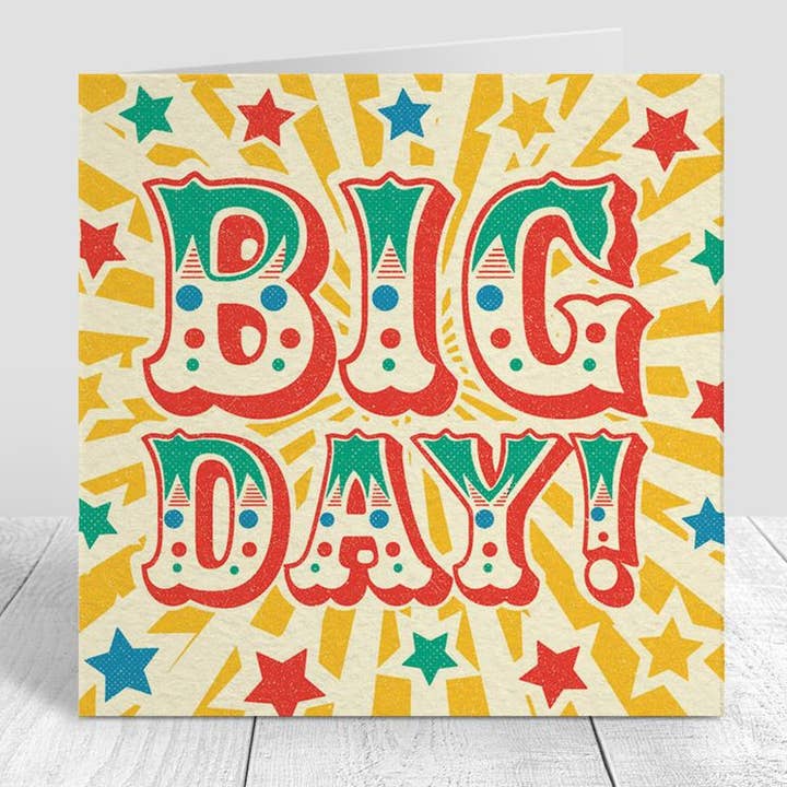 Circus Celebrations Big Day! Card for wholesale by Pennychoo