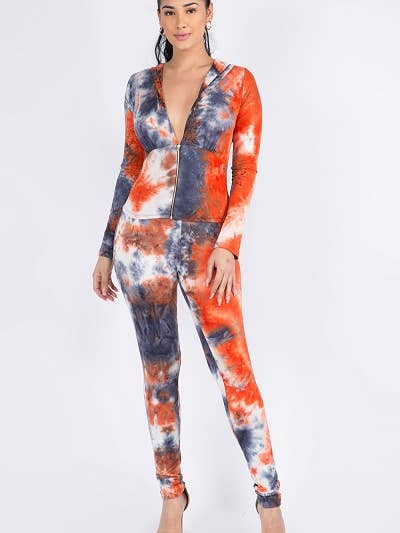 CONJUNTOS DE TIEDYE MUITO MACIOS E ELÁSTICOS COM CAPUZ por atacado de Voila