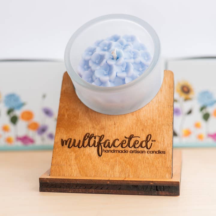 Multifaceted™ Artisan Candles - Wholesale Jar/Filled Candle - Hydrangea Flower Candle, Eco-Friendly Candle- multiple sizes5