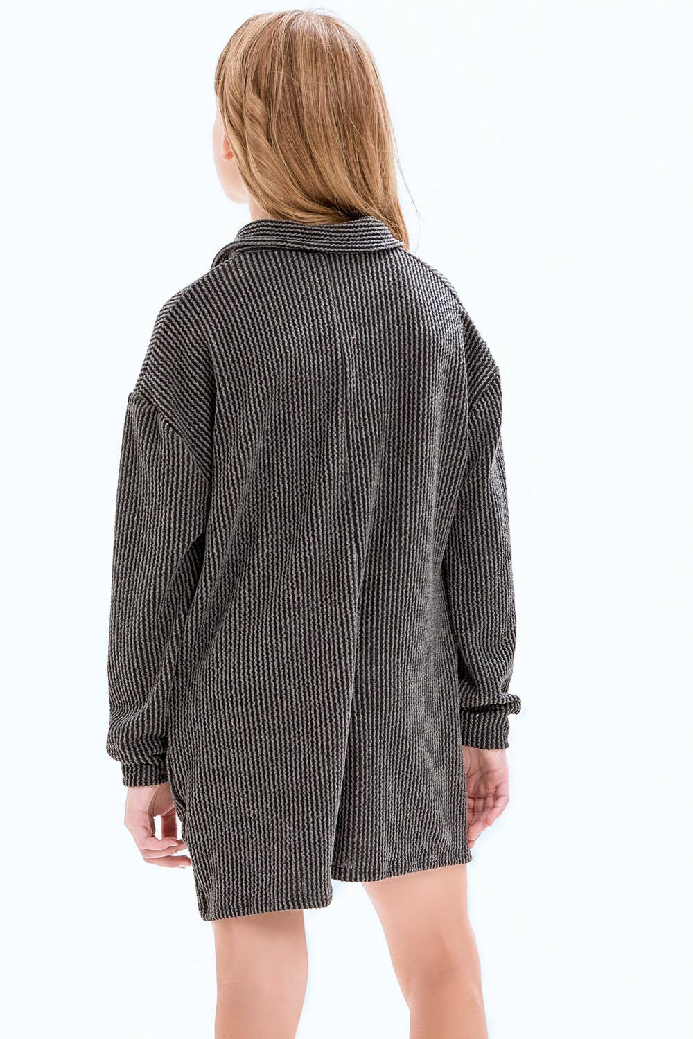 Good Girl - Wholesale Romper - Kids - Embossed Rib Collared Button Up Romper19