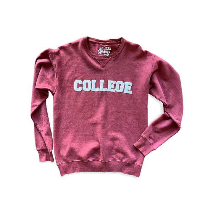 College Sweatshirt (Maroon) for wholesale by NORMAN ROSCOE