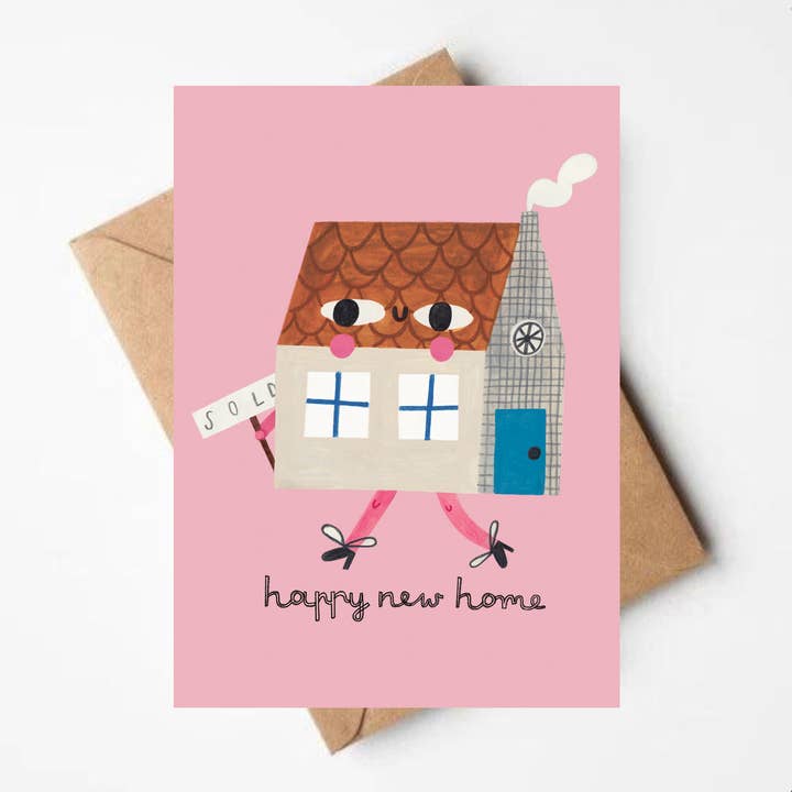 HAPPY NEW HOME card for wholesale by Daria Solak Illustrations