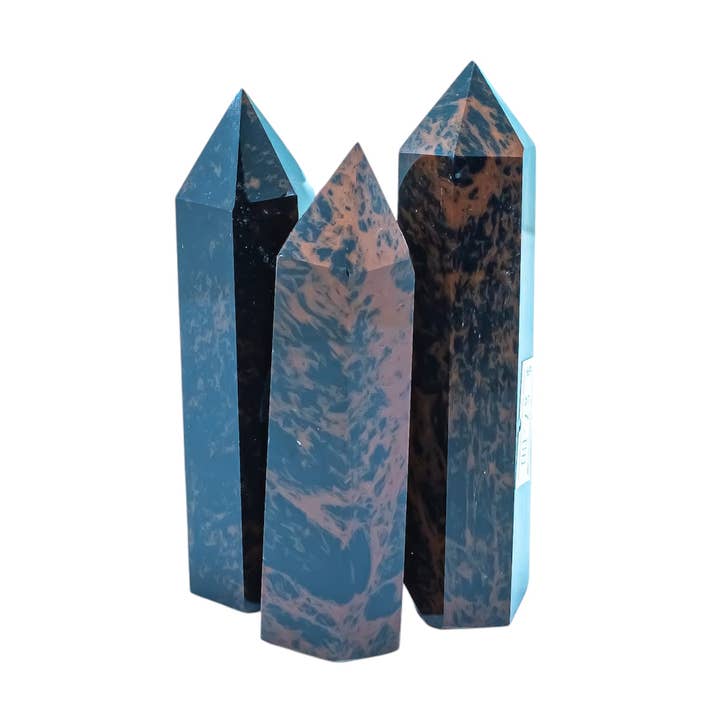 Quasar Gems USA - Wholesale Spiritual Stone/Crystal - Mahogany Obsidian Tower Obelisk 6 sided 0