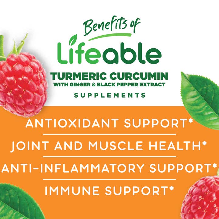 Lifeable - Wholesale Oral Supplement/Vitamin - Lifeable Turmeric Curcumin + Ginger, Kids Immunity Gummies2