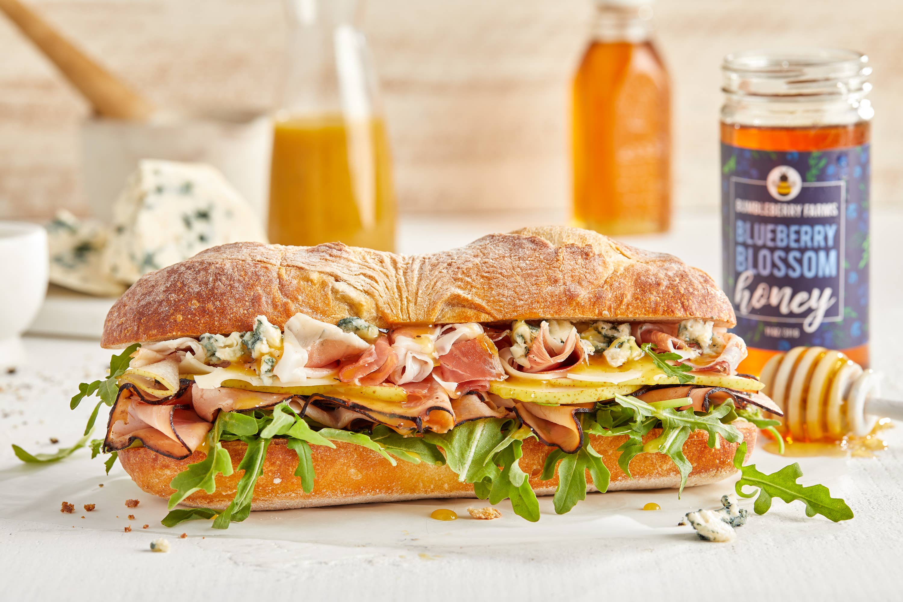 Bumbleberry Farms - Wholesale Honey - 16OZ Pure Clover Honey in Wax-Dipped Embossed Honey Jar1