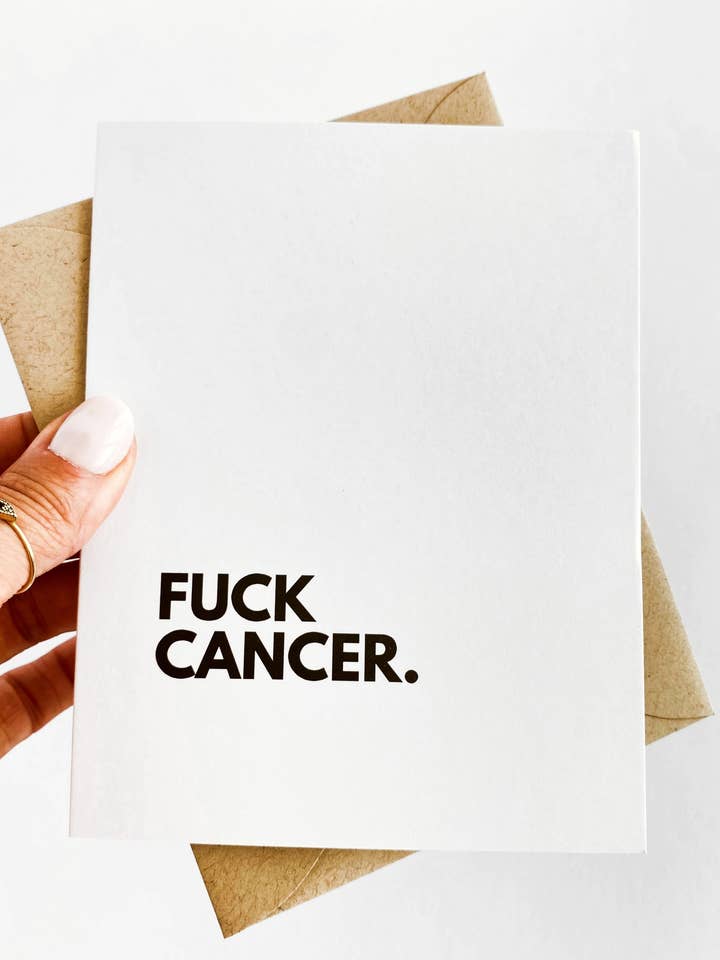 Tarjeta de apoyo para Fuck Cancer Get Well Cancer and Chemo para venta al por mayor de Five Dot Post