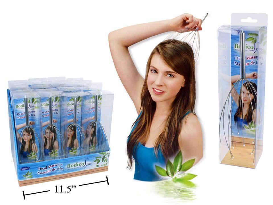 Bodico - Wholesale Head Scratcher/Massager - Bodico Scalp & Head Massager,9.5", 12/dsp0
