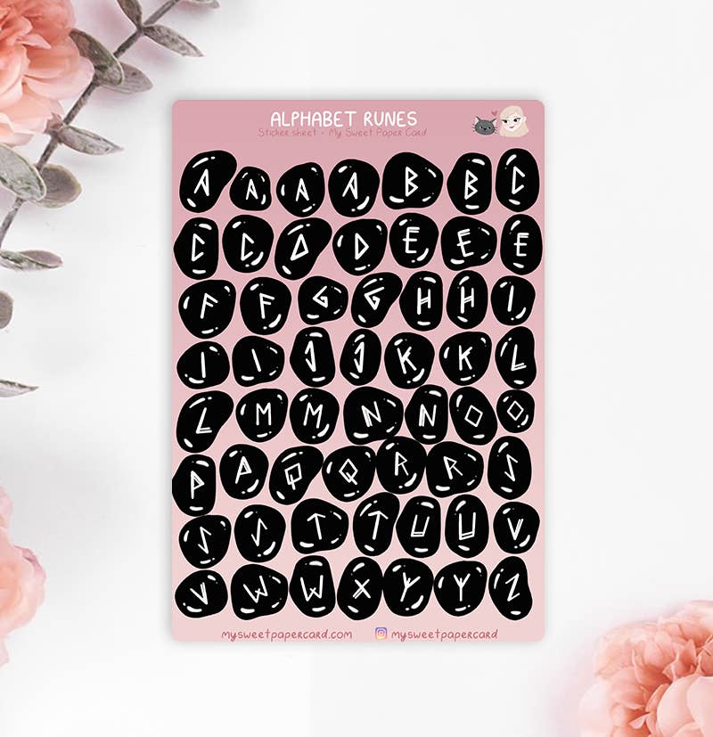 My Sweet Paper Card - Wholesale Sticker - Runes Alphabet stickers - Halloween planner stickers