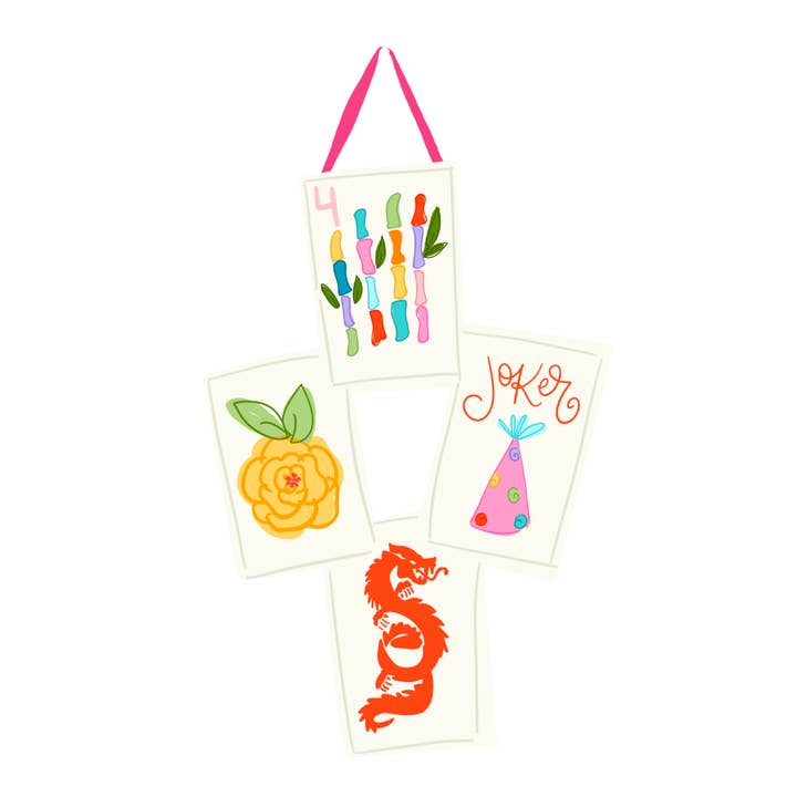 Porte-clés Tuiles de Mahjong pour la vente par Doodles By Rebekah