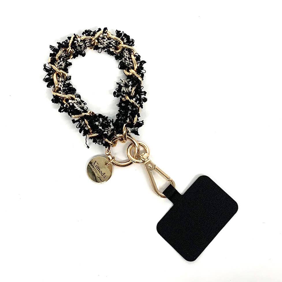 Vimoda – wholesale Rem till telefonfodral – Kort kedja och tweed mobiltelefonsnodd1