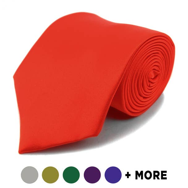 Selini New York - Wholesale Necktie - Men's - [Promotion] Poly Solid Satin Tie3