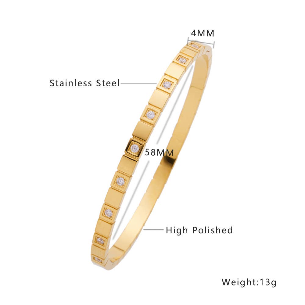 Mio Queena – Großhandel Manschettenarmband – Mehrere Stilvarianten 18K vergoldete Edelstahl-Armreifen - FGS22
