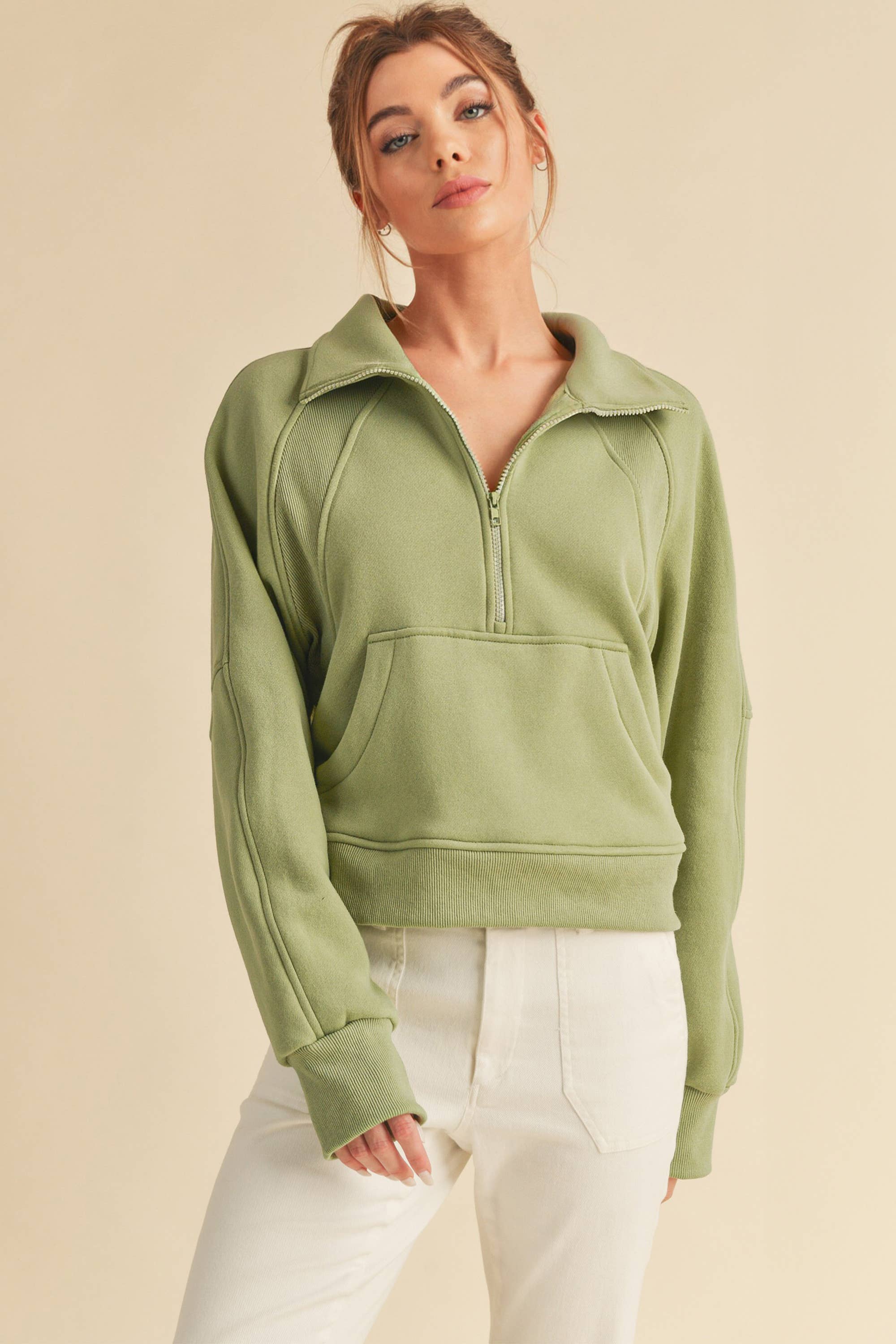 AEMI + CO – wholesale Hoodie – Women's – *SMALL ONLY* 946CK Drea Half-Zip Hoodie26