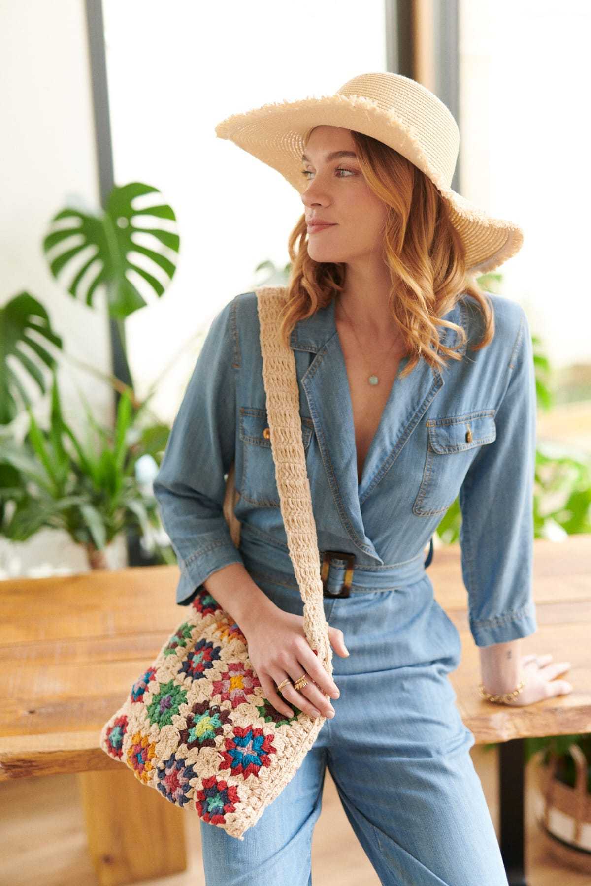 WIT Gekleurde gehaakte schoudertas uit Honduras voor groothandel op Faire3