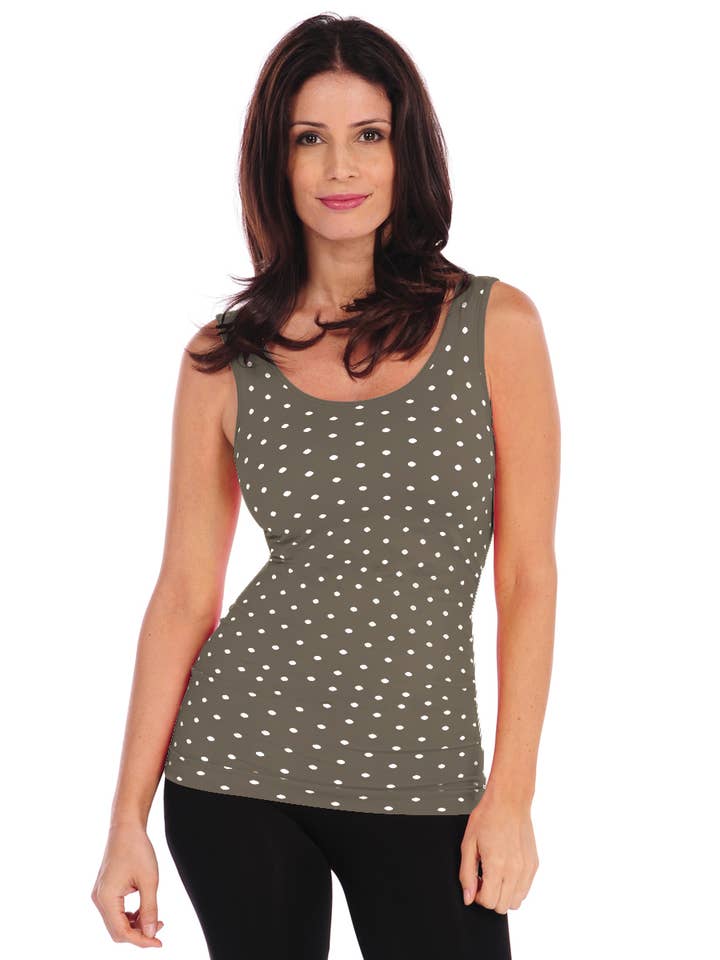 TINA Stephens Italy/Tees By Tina - Wholesale Tank Top - Women's - Pin Dot Tank (301PD)4