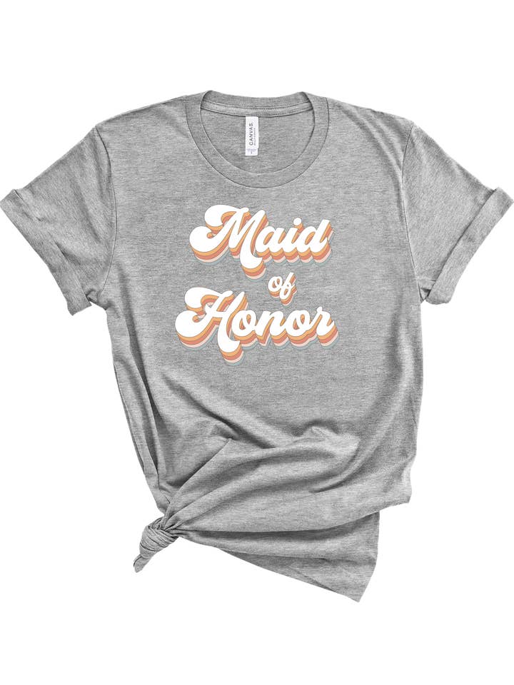 Maid of Honor Retro Tee for wholesale by Sunday Honey