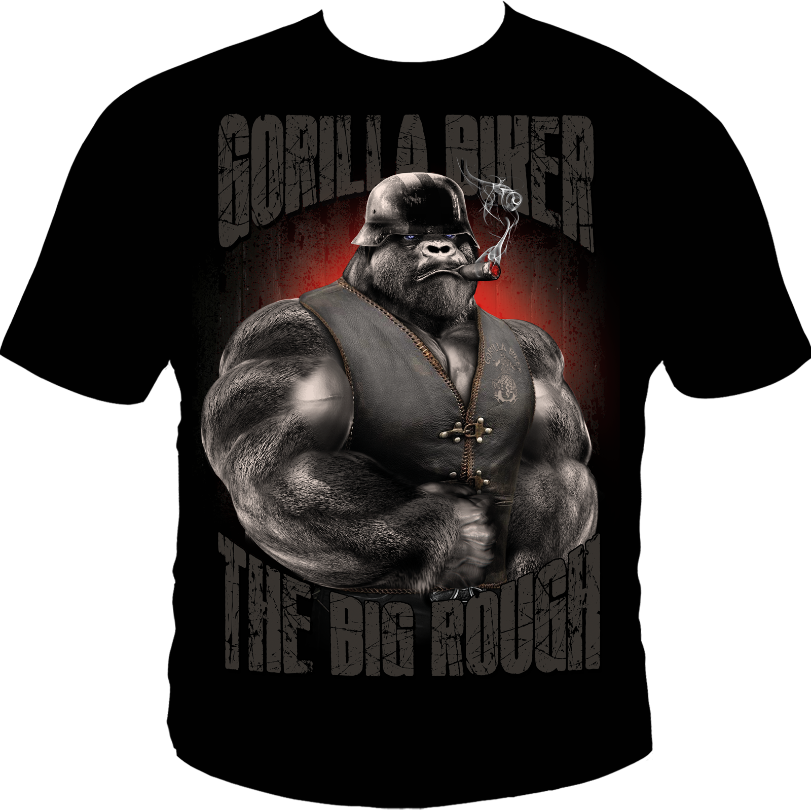 Silberrücken Heavy Wear - Wholesale Screen Printed T-Shirt - Men's - Men's T-shirt (Gorilla Biker GB71 Frontman)2