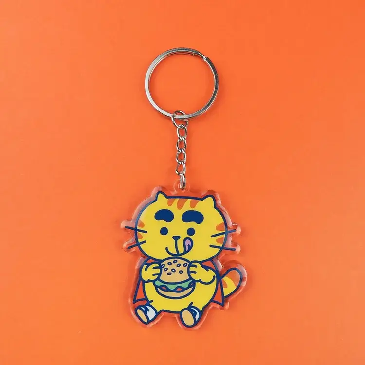 Yeaaah! Studio - Wholesale Keychain - Unisex - "Brioch - burger" keychain in recycled acrylic1