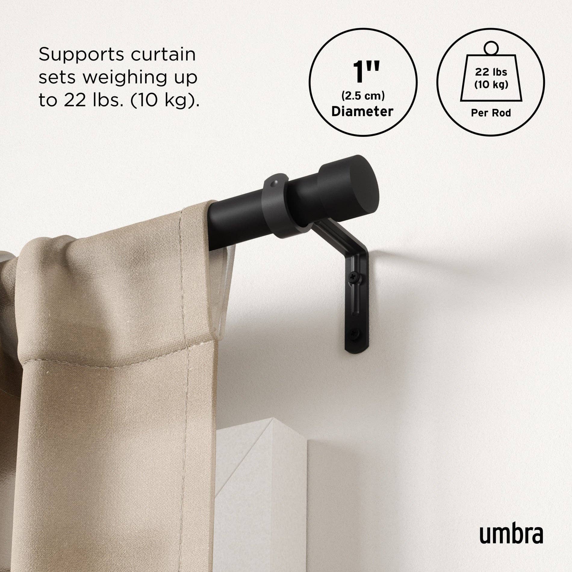Umbra - Wholesale Curtain Rod - Cappa Curtain Rod3