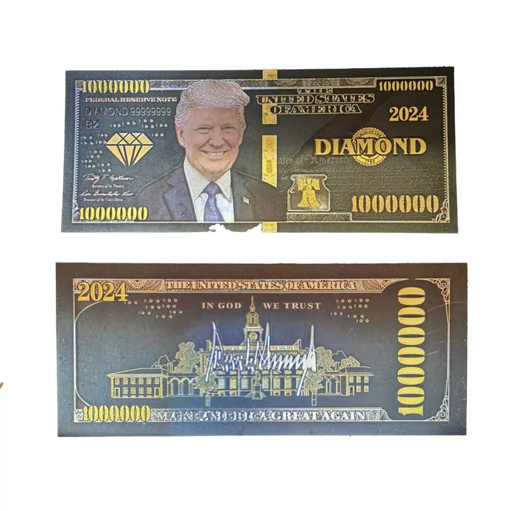 Blinkee.com, LLC – wholesale Gag gift/novelty gift – Donald Trump MAGA Million Dollar Gold Plated Bill
