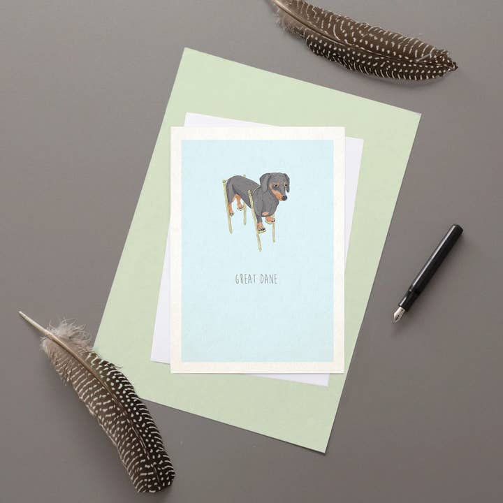 Great Dane - Greetings card for wholesale by Hidden Planet