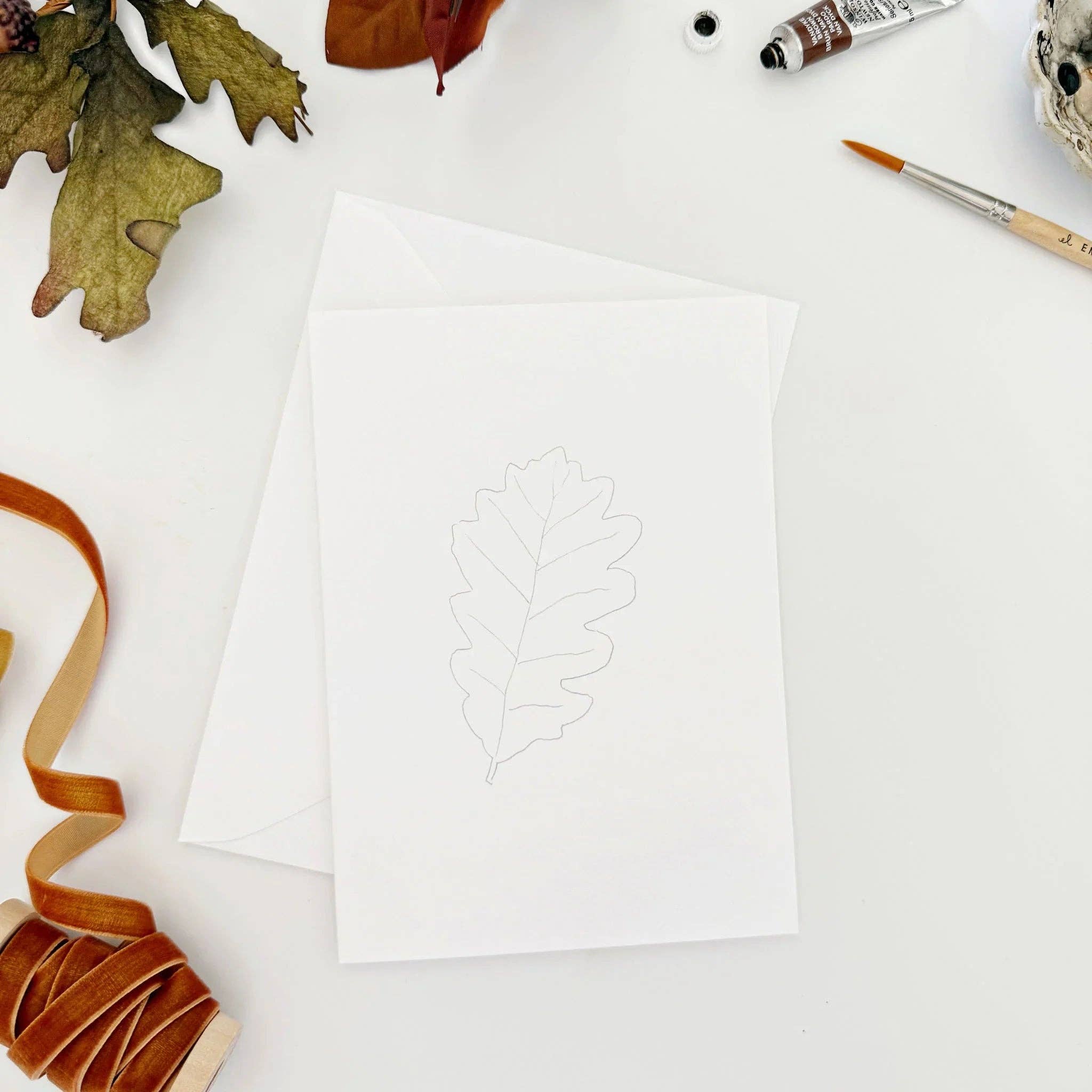 emily lex studio - Wholesale Stationery/Notecard Set - fall leaves paintable watercolor notecard set10