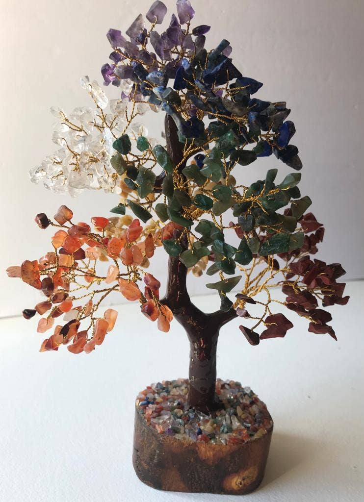 jiomind - Venta al por mayor Artículo decorativo de mesa - Bonsái de cristal o piedra preciosa de los siete chakras (árbol de 500 astillas)9
