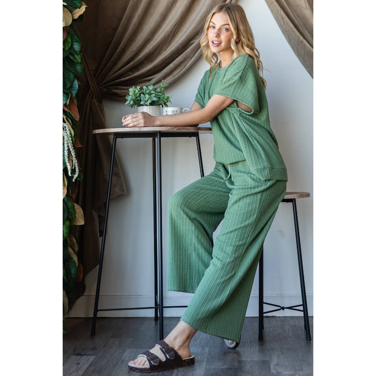 Veveret – Engroshandel Strikket top - Dame – Vaffelstrikket top14